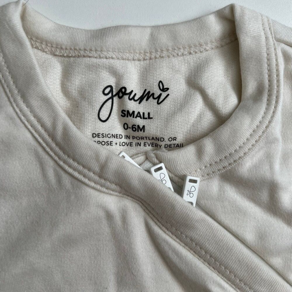 NEW Goumi Kids Cloud Slumber Sleepbag 0-6 Month Baby Sleep Sack Small White Bamb - Picture 2 of 3